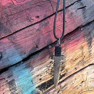 Damascus Mini Sword Necklace